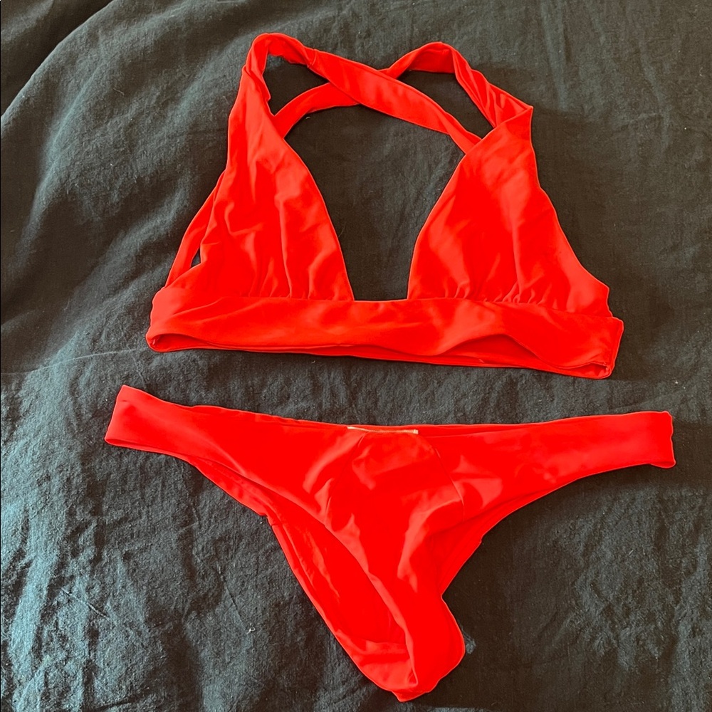 Vibrant Red Soah Bikini Set